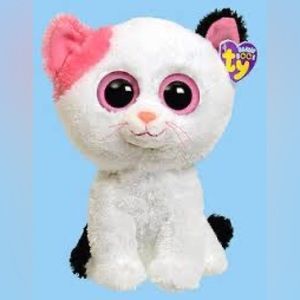 Ty Beanie Boo Muffin Cat Pink Black White